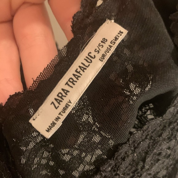 Zara Black Lace Plunge Bodysuit - Picture 7 of 7